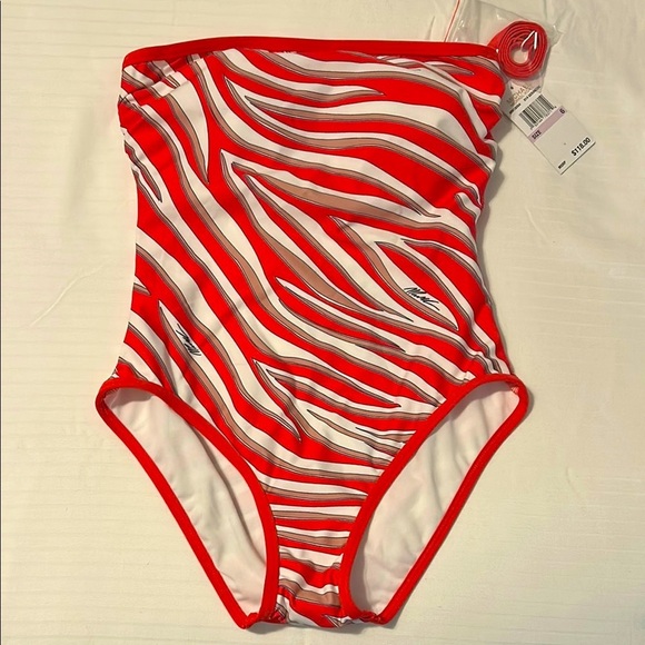 NWT Michael Kors Bandeau One Piece Bathing Suit. Size 6. - Picture 3 of 9